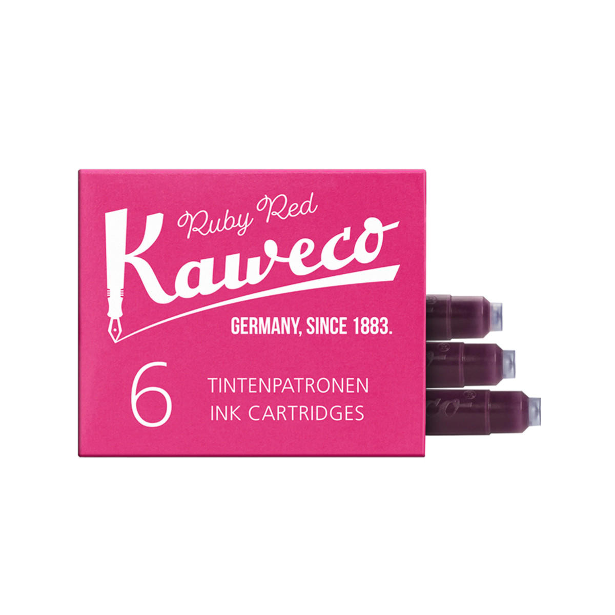 Kaweco Ink Cartridges Ruby Red Pack of 6