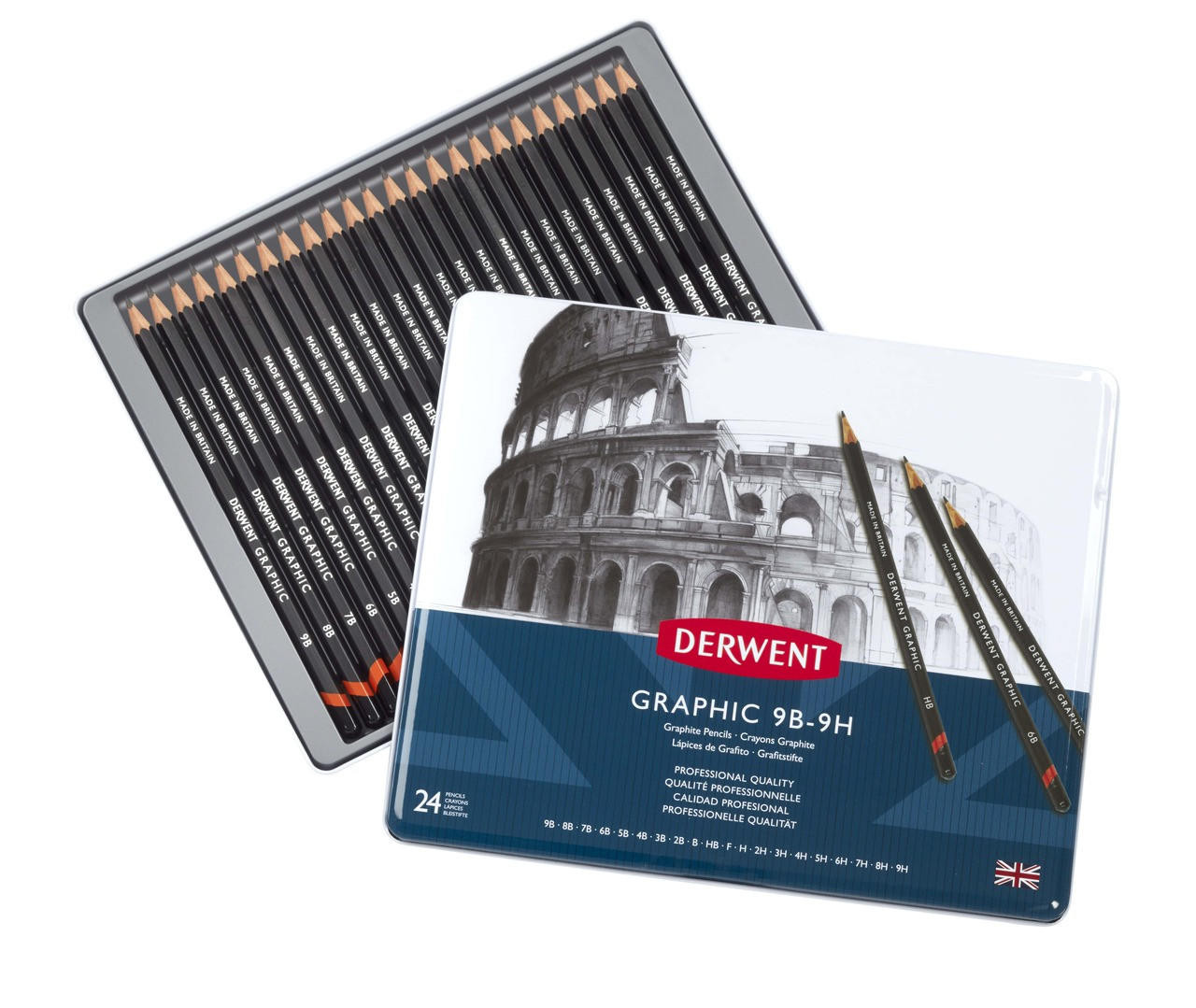 Derwent Graphic Pencil Tin Set of 24