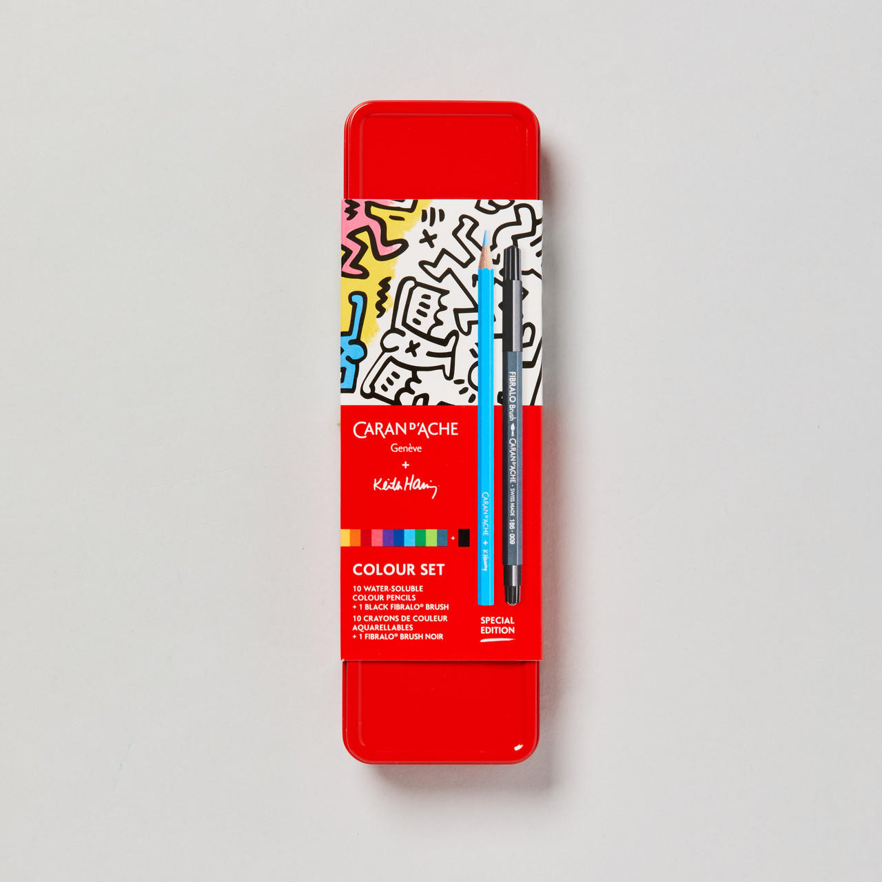 Caran d’Ache x Keith Haring Colour Pencils and Black Brush Pen Set of 11