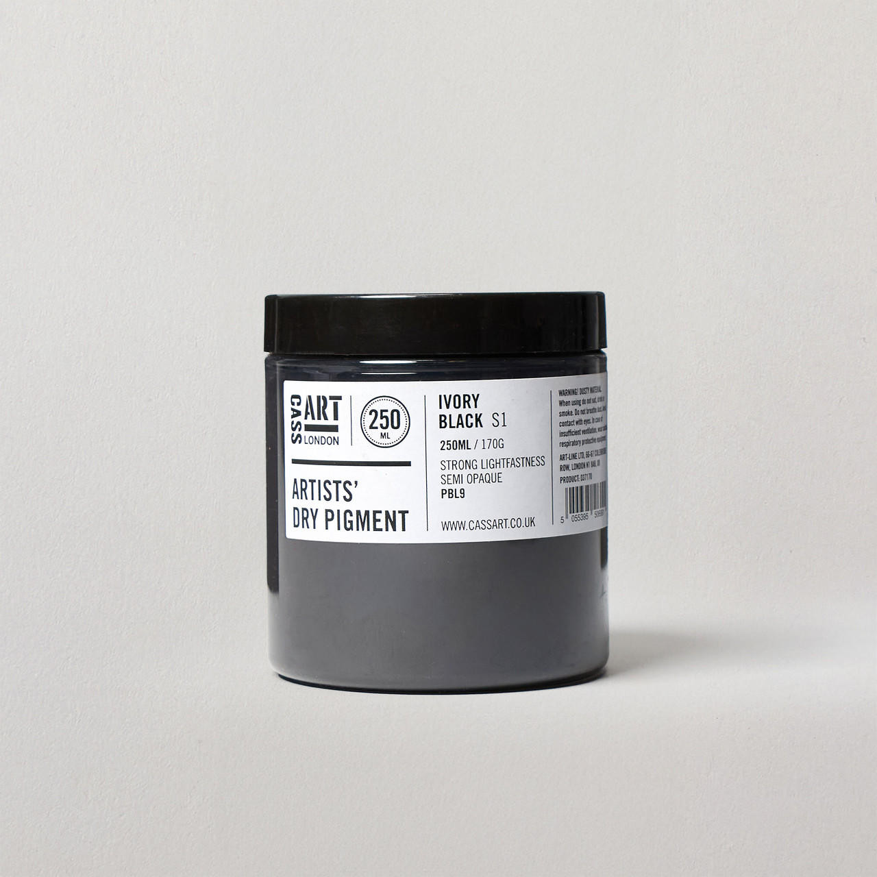 Cass Art Artists’ Dry Pigment 170g / 250ml Ivory Black