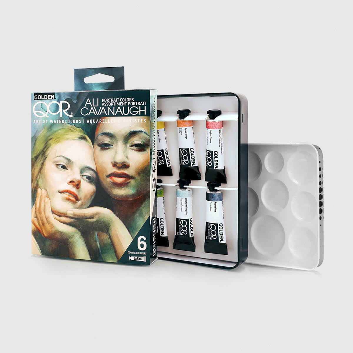 Golden QoR Watercolour Ali Cavanaugh 5ml Portrait Colours Set of 6