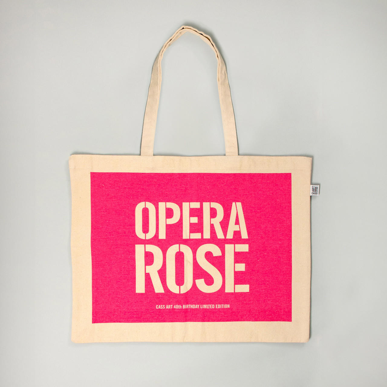 Cass Art 40th Anniversary Canvas Tote Bag Opera Rose