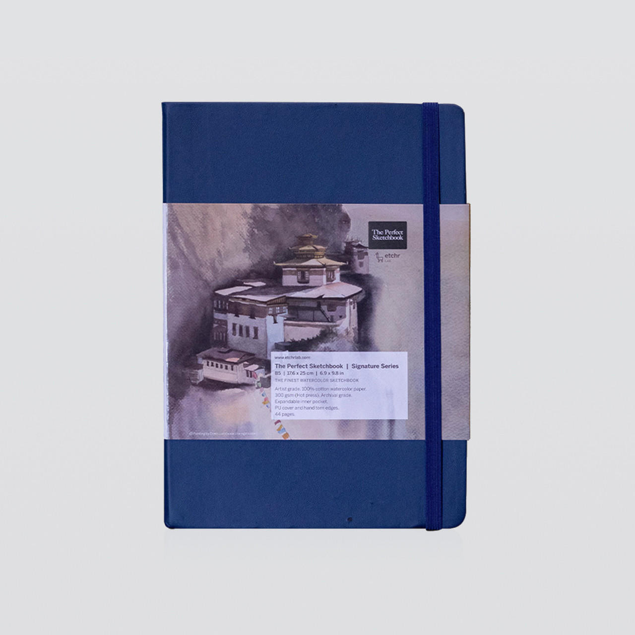 Etchr Lab The Perfect Sketchbook Signature Series Hot Press 300gsm 22 Sheets 17.6 x 25cm Blue