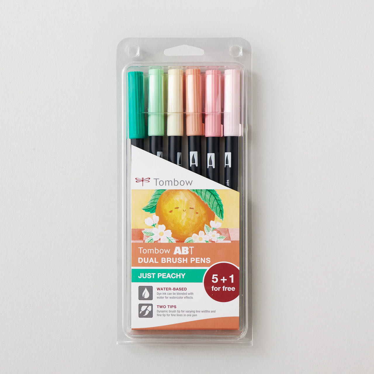 Tombow Dual Brush Pen (5+1 Set) Just Peachy Set of 6