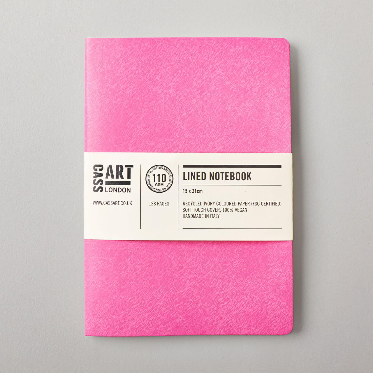Cass Art 40th Anniversary Edition Softbound Opera Rose Lined A5 Notebook 110gsm 128 Pages
