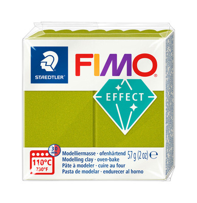 Staedtler Fimo Effect Block 57g Green Metallic | Cass Art