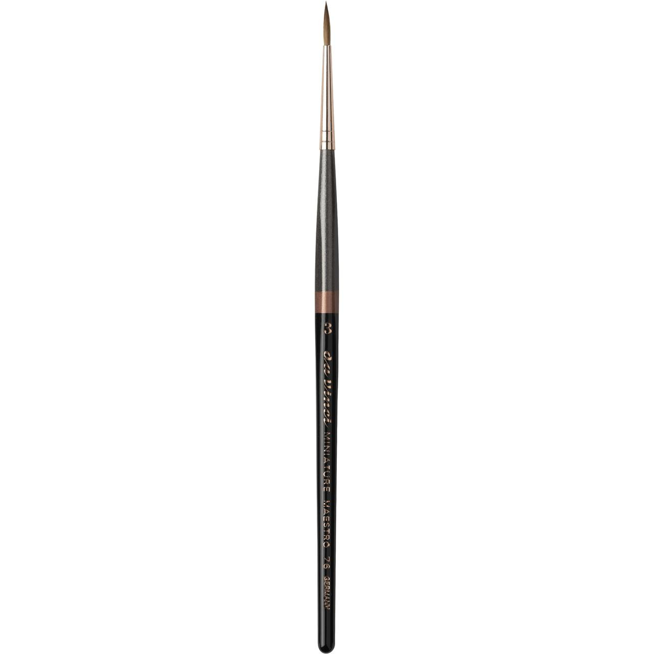 Da Vinci Maestro Kolinsky Sable Miniature Round Brush Series 76 Short and Pointed Size 3