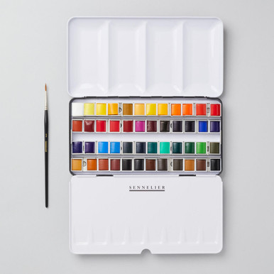 Watercolor Paint Set 18 24 36 48 Assorted Watercolors Travel Watercolor Kit