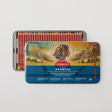 Derwent Drawing Pencil Tin Assorted Colours Set of 36 | Cass Art