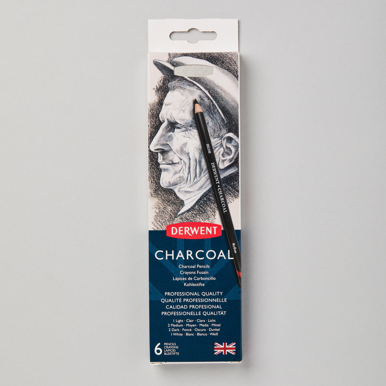 Derwent Charcoal Pencil Tin Set of 6