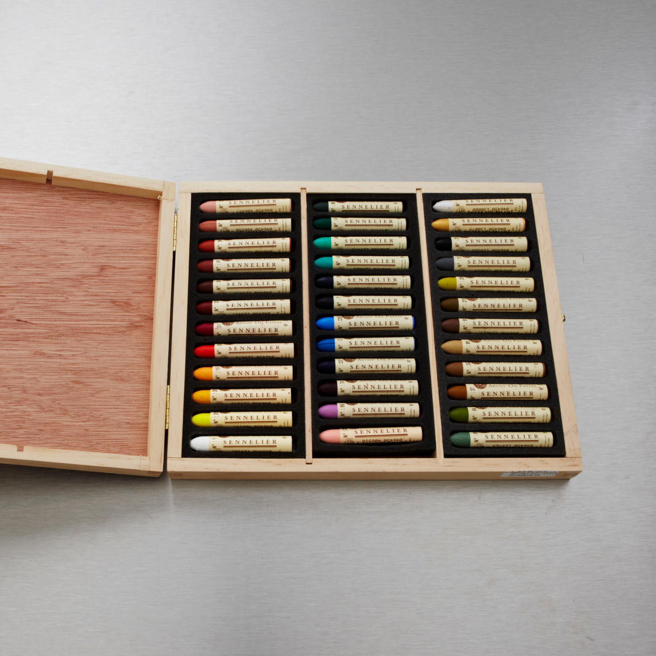 Sennelier Oil Pastel Colours in Wooden Box Set of 36