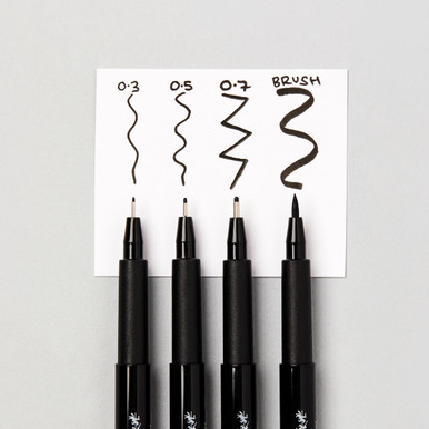 PITT Brush Pen 4 Set - Back & White #