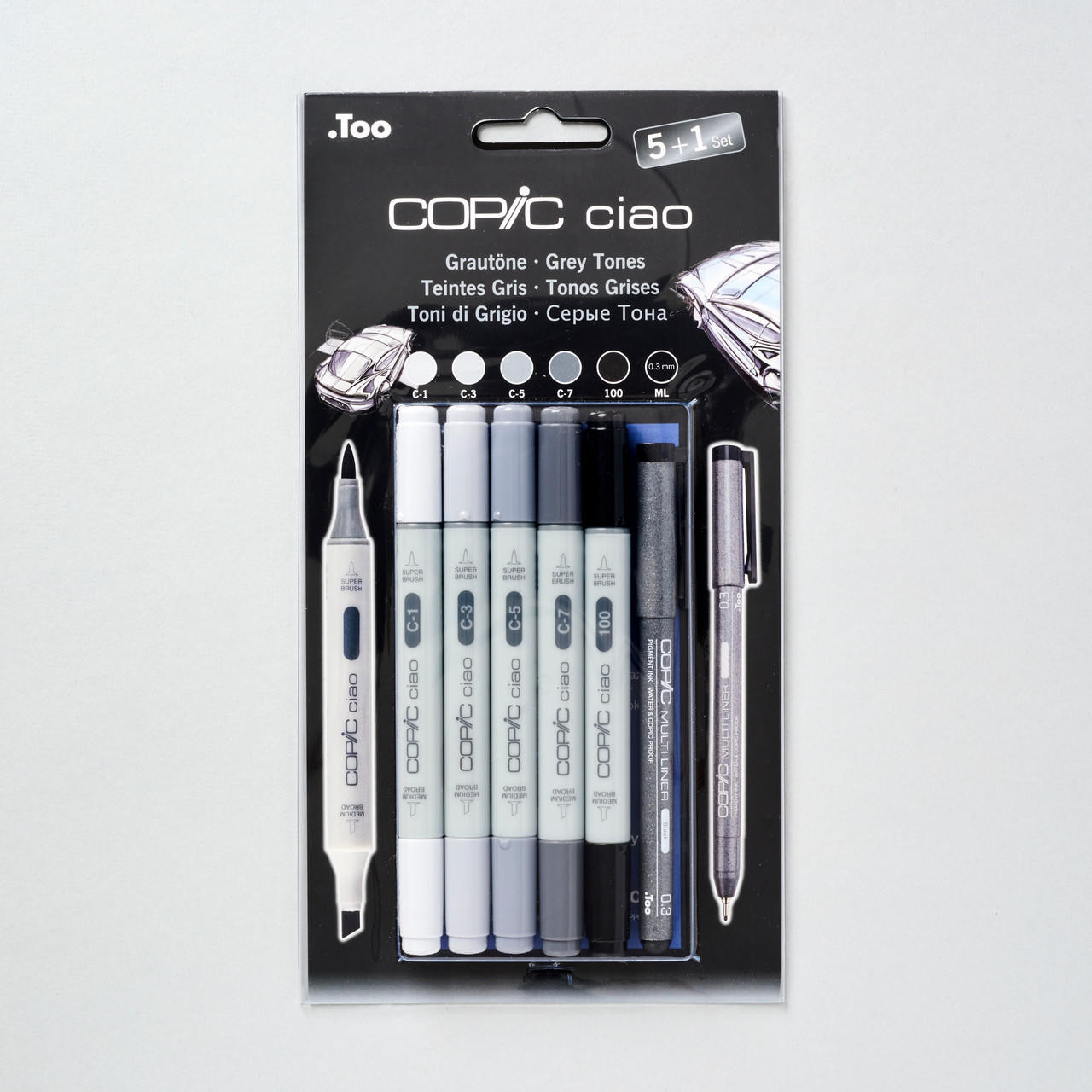 Copic Ciao Markers Grey Tones Pack of 6 Grey Tones