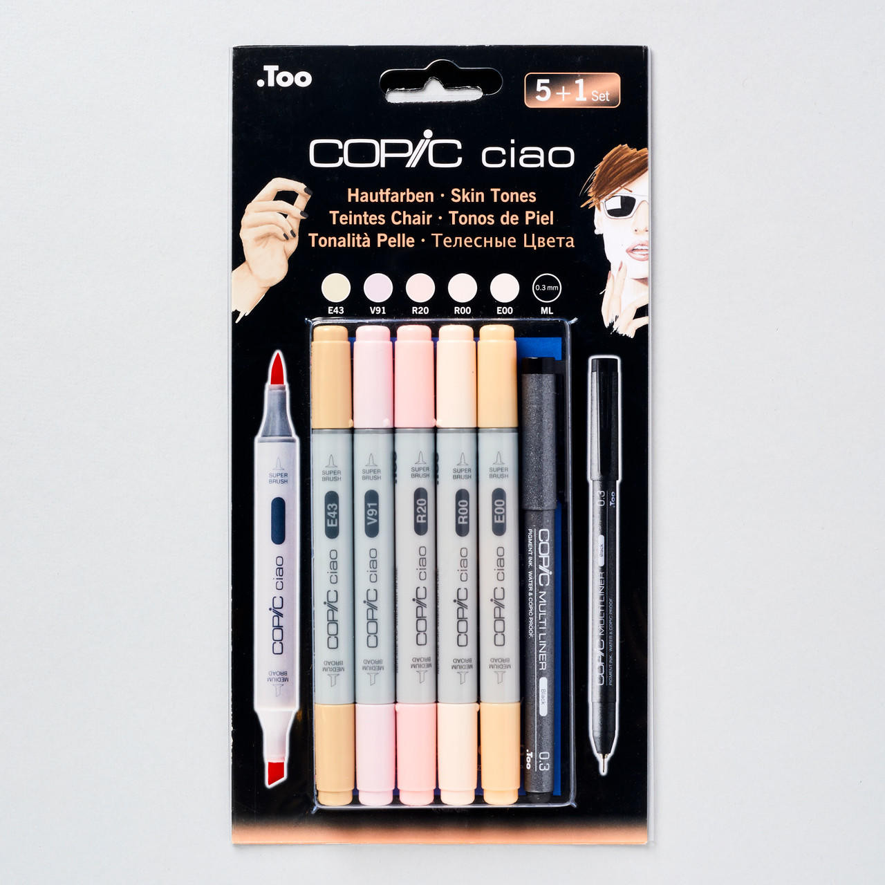 Copic Ciao Markers Skin Tones Pack of 6