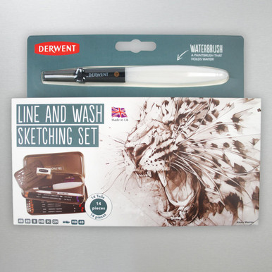 Derwent Line Wash Sketching Set, 14 Pieces