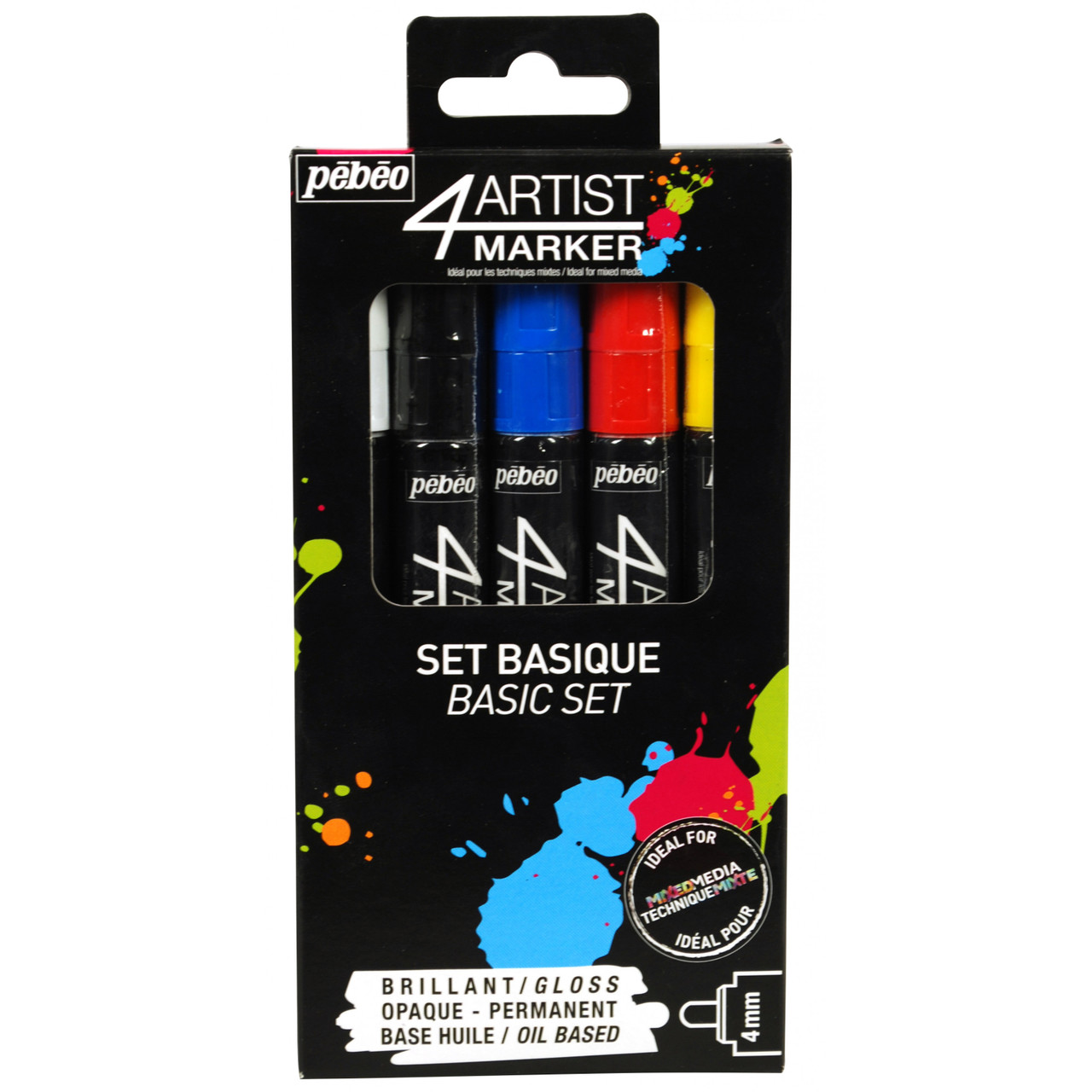 Pebeo 4Artist Marker 4mm Set of 5 Assorted Colours