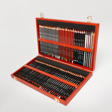 Derwent Sketching Wooden Box Assorted Colours Set of 72 | Cass Art