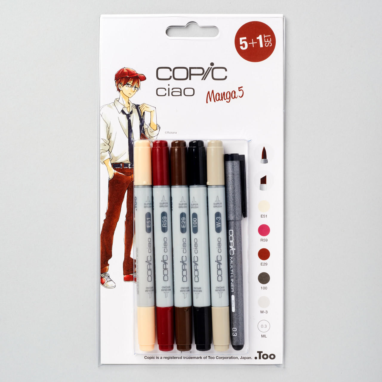 Copic Ciao Markers Manga Tones Set 2 Pack of 6