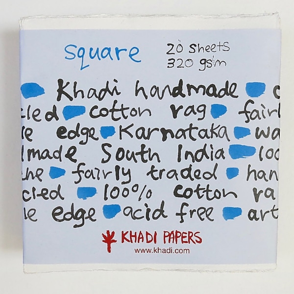 Khadi White Paper Square 320gsm 30cm Pack of 20 Sheets