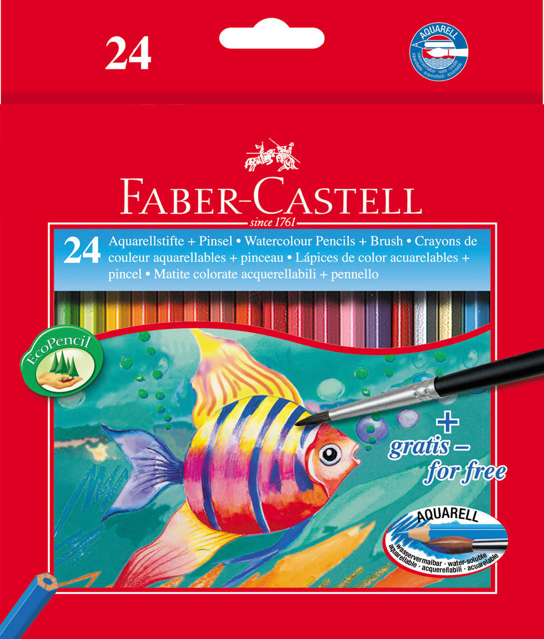Faber-Castell Faber Castell Watercolour Pencil Assorted Colours Set of 24