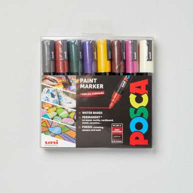 Uni 7 Pastel Posca Paint Markers Pen, PC-5M 7C Medium Posca