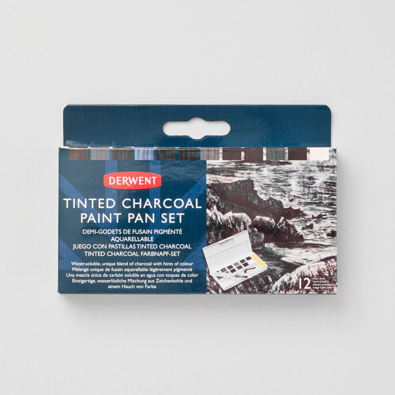 Derwent Tinted Charcoal Paint Pan Set of 12