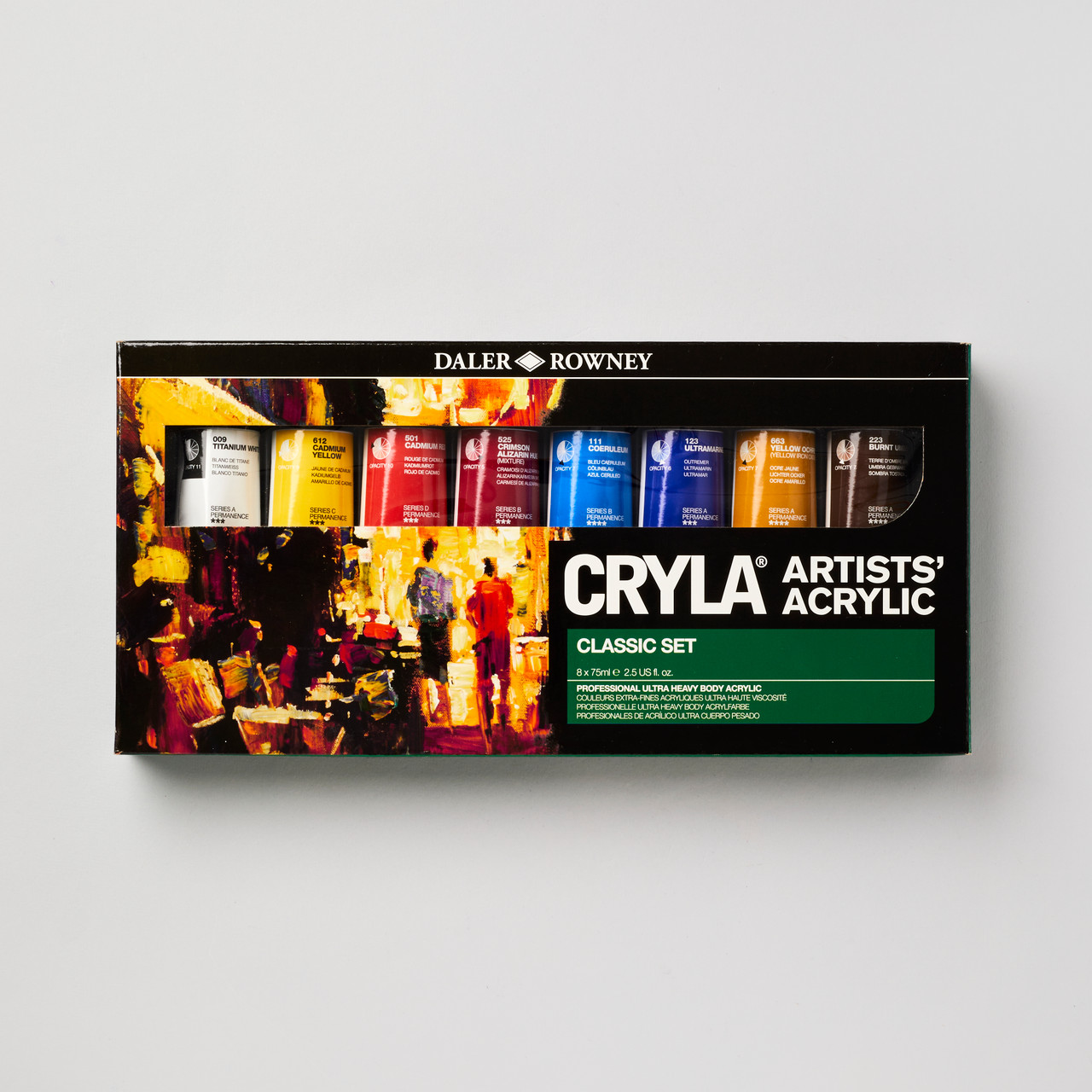 Daler Rowney Cryla Artists’ Acrylic Classic 75ml Set of 8