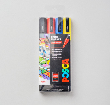 Uni POSCA Paint Marker Pen Extra Fine Point 0.7mm 7 Colors PC-1M 7C from  Japan