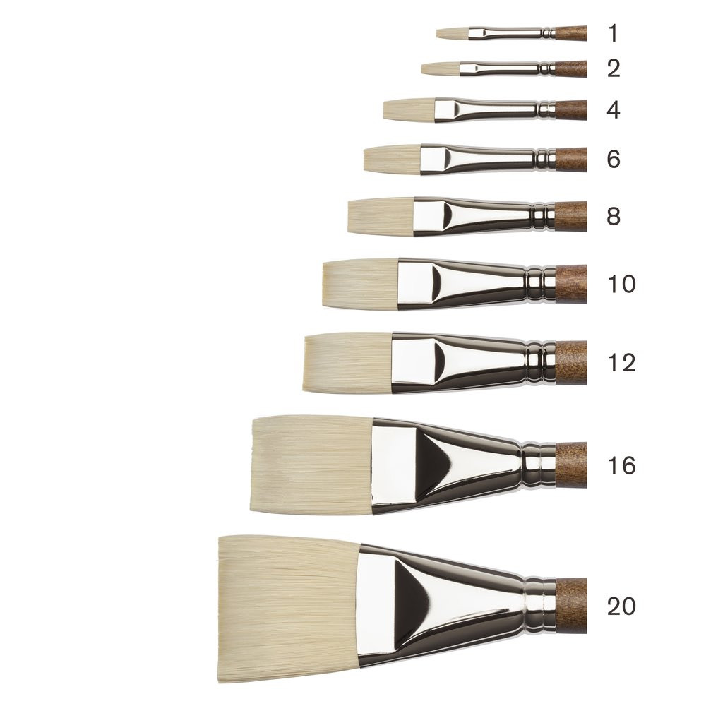 Winsor & Newton Professional Oil Synthetic Hog Flat Brushes