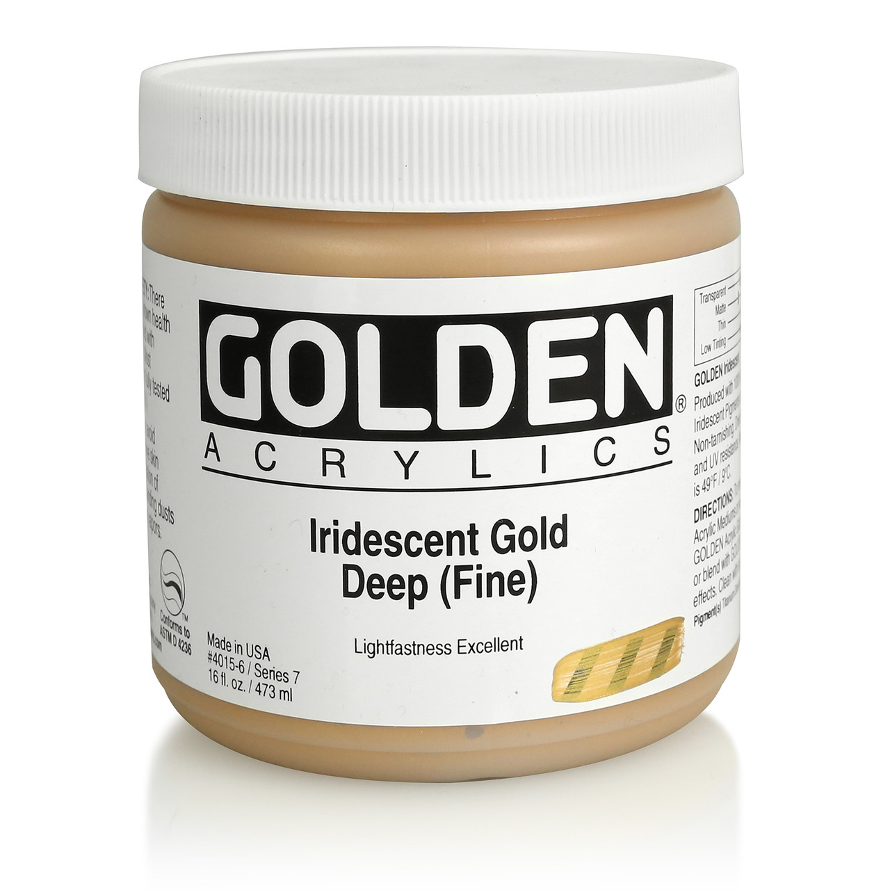Golden Heavybody Acrylic 473ml Iridescent Gold Deep (Fine)