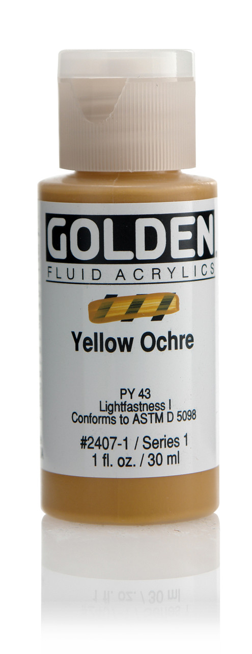 Golden Fluid Acrylic Paint 30ml Yellow Ochre