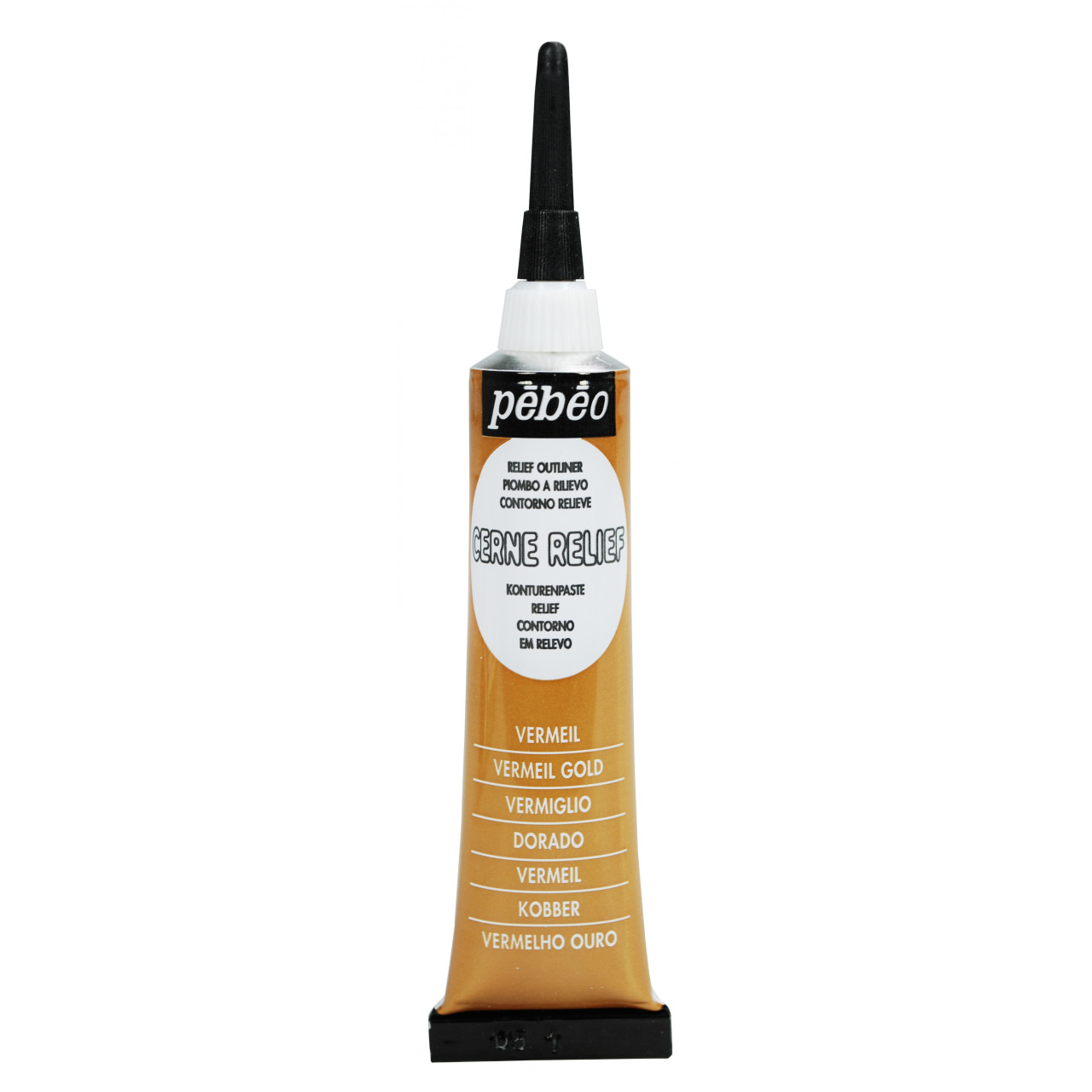 Pebeo Cerne Glass Paint Relief Outliner 20ml Vermeil Gold