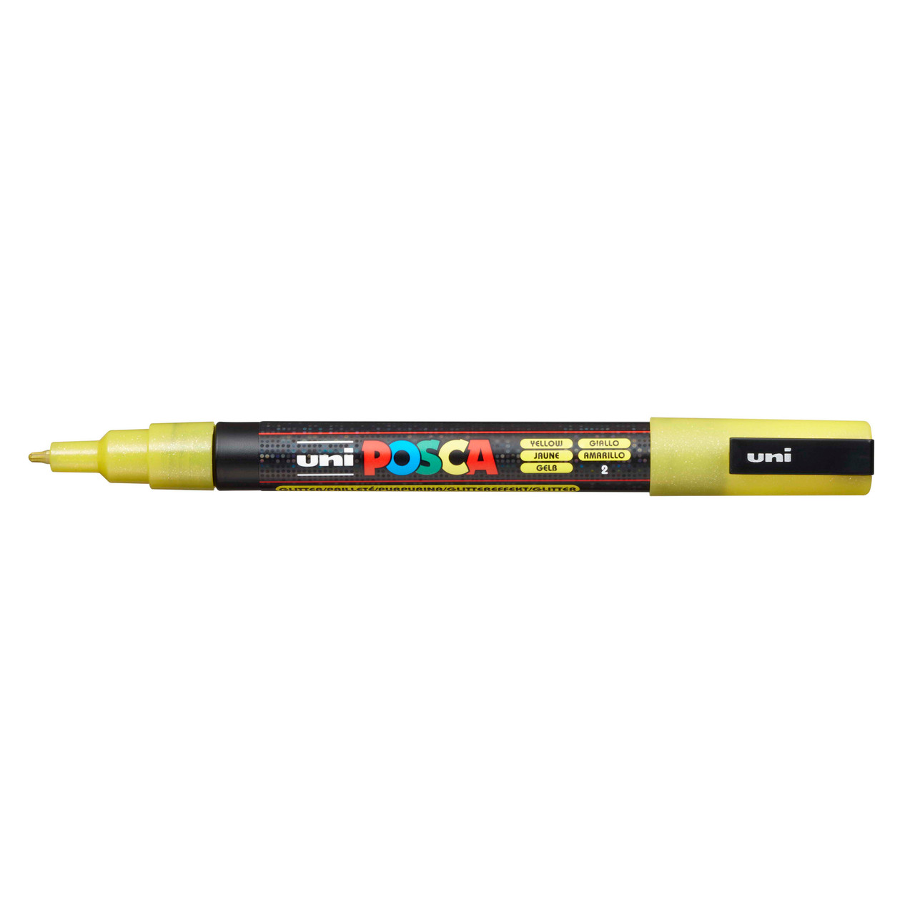 Posca Paint Pen Waterbased Marker PC-3ML (1.5mm) Glitter Yellow