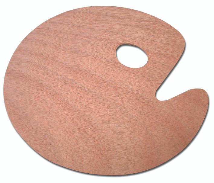 Global Oval Wooden Palette 25 x 30 5mm