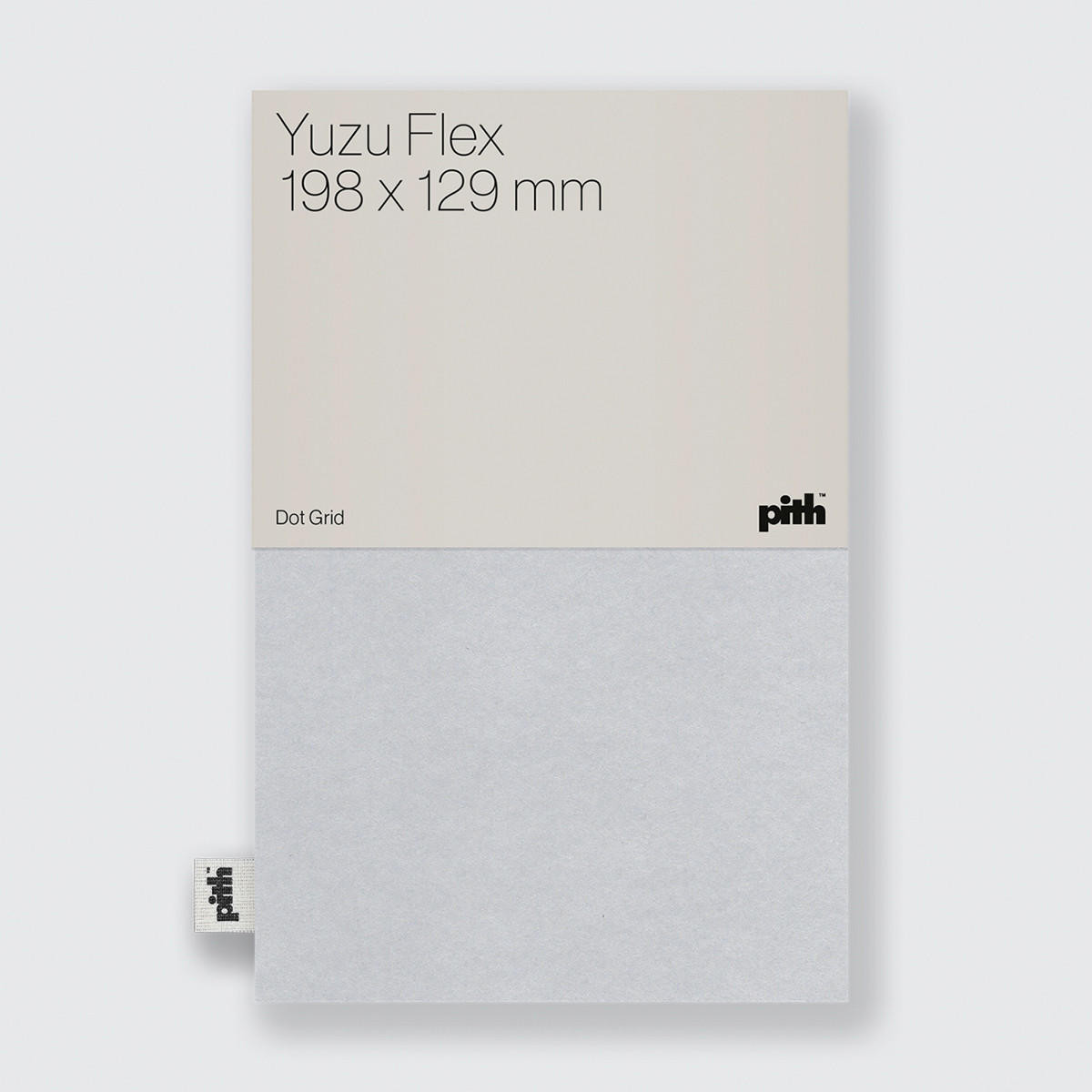 Pith Yuzu Flex Dot Grid Notebook 130gsm 156 Pages 198 x 129mm - Soft Grey