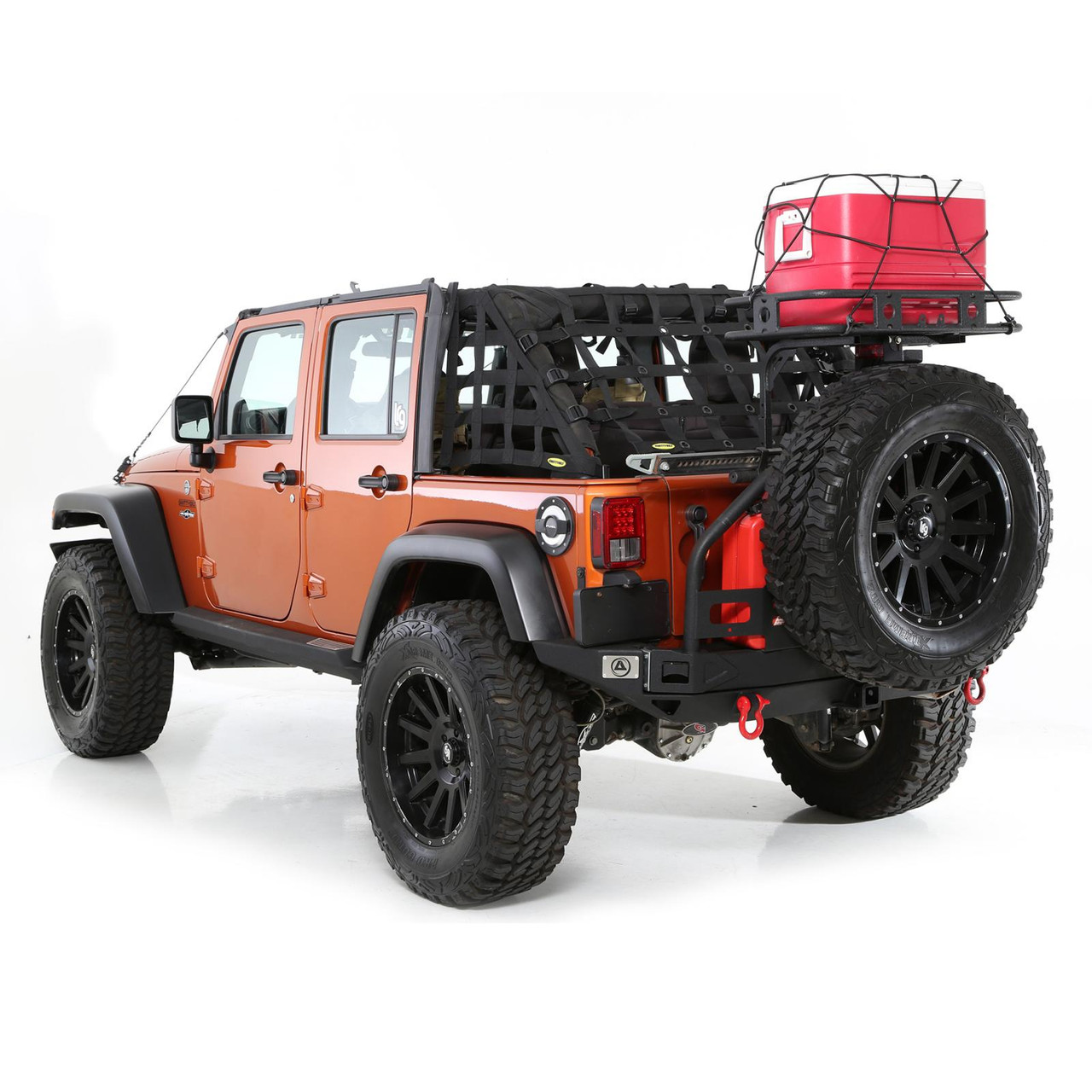 Jeep Wrangler TJ Molle Roll Bar Padding Cover Kit by Smittybilt - Black