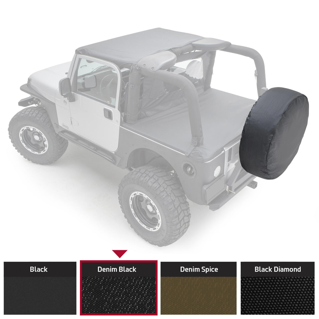 Jeep Wrangler 97-06 Smittybilt 95601 Cloak Lear＆Sides Extended Mesh TopFor Jeep Wrangler 97-06 Smittybilt 95601 Cloak Rear & Sid