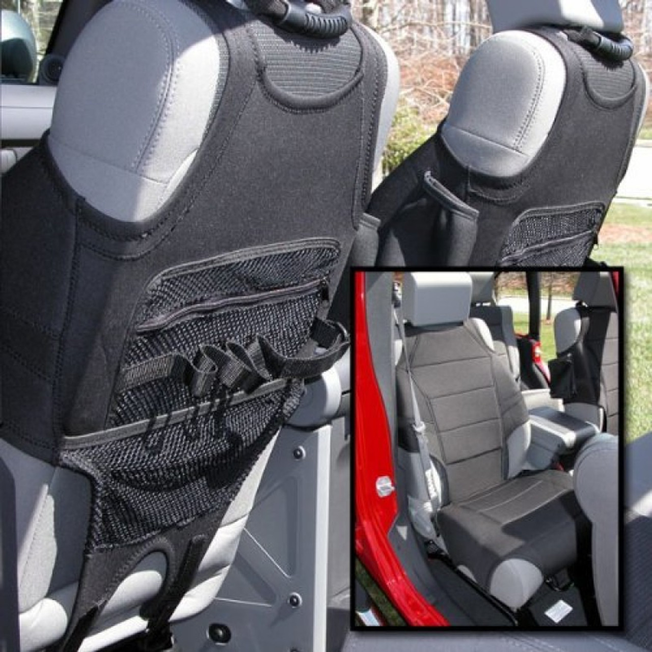 Sitzbezug Paar vorne schwarz Neopren Jeep Wrangler 07- Rugged Ridge  13235.20 Neoprene Seat Vests Black 07- Wrangler 07-20 JK/JL/