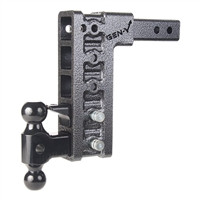 Drop Hitch by Geny 525 16,000 Lb 10" Drop Raise Hitch 2" Receiver Hitch, Dualball Pintle Combo