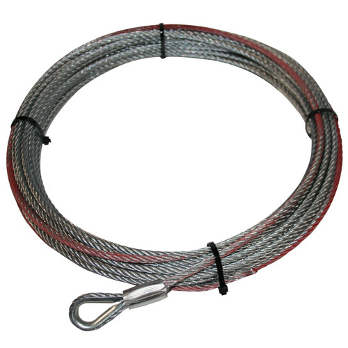 Bulldog Winch Winch Rope Wire for 15022 6k 6.4mmx55 Foot Gray 20250