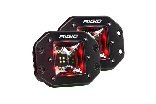 Rigid Industries Scene Red Backlight Flush Mount Pair Radiance RIGID Industries 68212