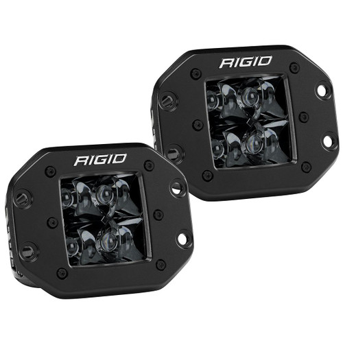 Rigid Industries Spot Flush Mount Midnight Pair D-Series Pro RIGID Industries 212213BLK