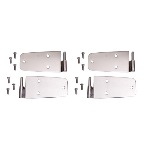 Door Hinges 76-93 Wrangler YJ/CJ Stainless Steel Set Of 4 For Full