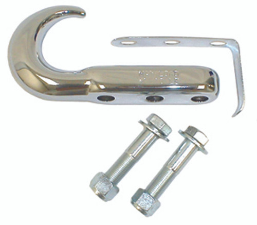 Rugged Ridge Front Tow Hook, Chrome; 42-06 Jeep CJ/Wrangler YJ/TJ 11303.03