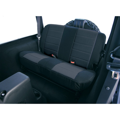 Rugged Ridge Neoprene Rear Seat Covers, Black; 97-02 Jeep Wrangler TJ 13261.01