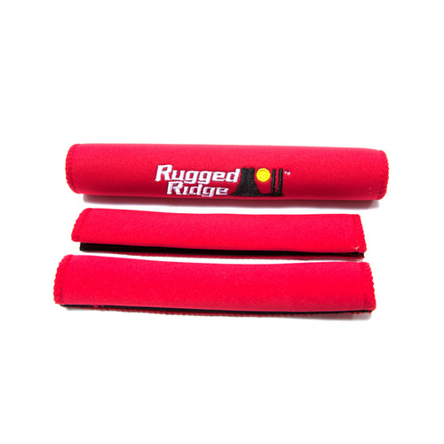 Rugged Ridge Neoprene Door and Grab Handle Covers, Red; 97-06 Jeep Wrangler TJ 13305.53