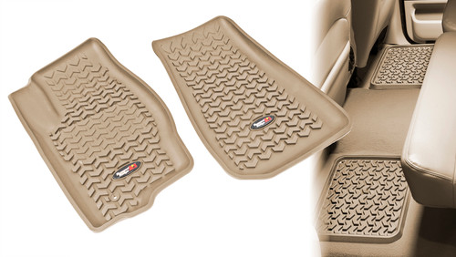 Rugged Ridge Floor Liners, Kit, Tan; 05-10 Jeep Grand Cherokee WK 13987.23