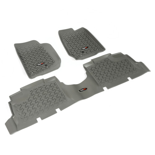 Rugged Ridge Floor Liners, Kit, Gray, 4-Door; 07-16 Jeep Wrangler JK 14987.04