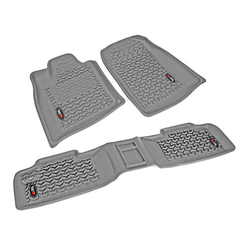 Rugged Ridge Floor Liners, Kit, Gray; 11-16 Dodge Durango/Jeep Grand Cherokee WK 14987.24