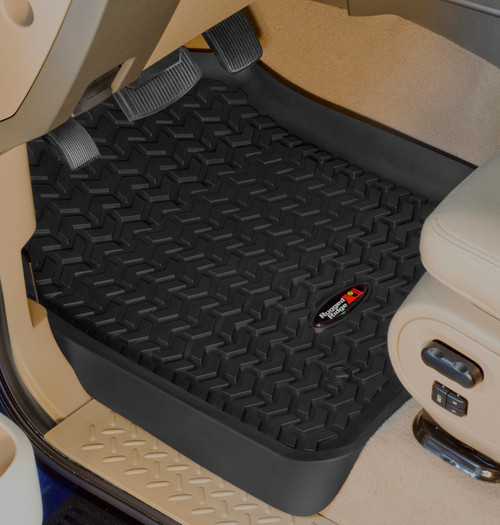 Rugged Ridge Floor Liners, Front, Black; 04-08 Ford F-150/06-08 Lincoln Mark LT 82902.01
